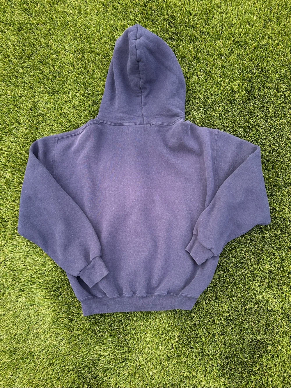 Russell Athletic Navy Zip Up Vintage Hoodie Medium